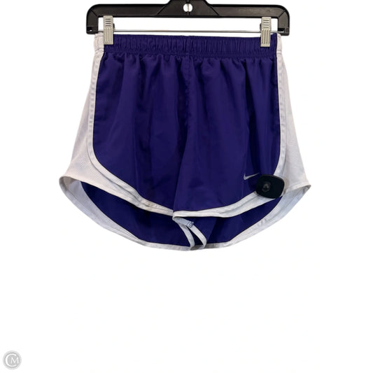 Athletic Shorts By Nike In Purple & White, Size: M