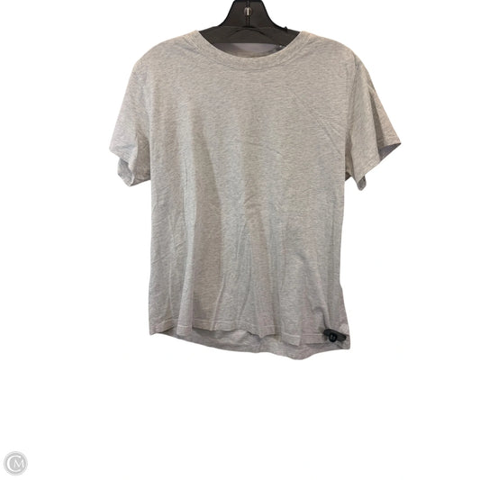 Athletic Top Short Sleeve By Lululemon In Grey, Size: S