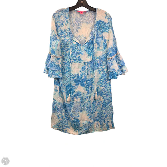 Dress Designer By Lilly Pulitzer In Blue & White, Size: S