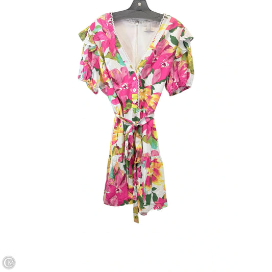 Dress Casual Short By Adrianna Papell In Floral Print, Size: M