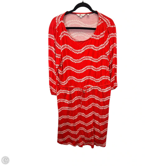 Dress Casual Short By Boden In Orange & White, Size: Xl