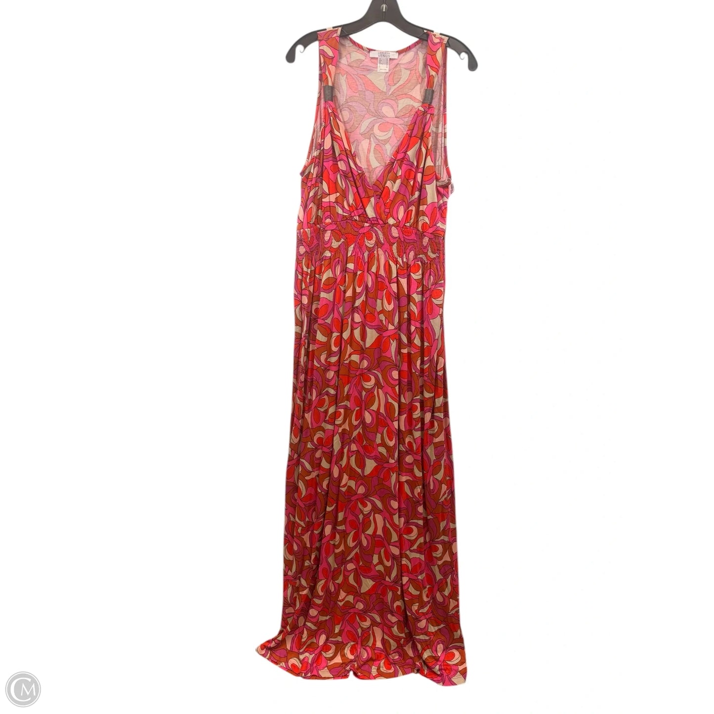 Dress Casual Maxi By Lascana In Orange & Pink, Size: Xl