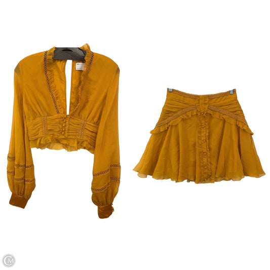 Skirt Set 2pc By Asos In Yellow, Size: S
