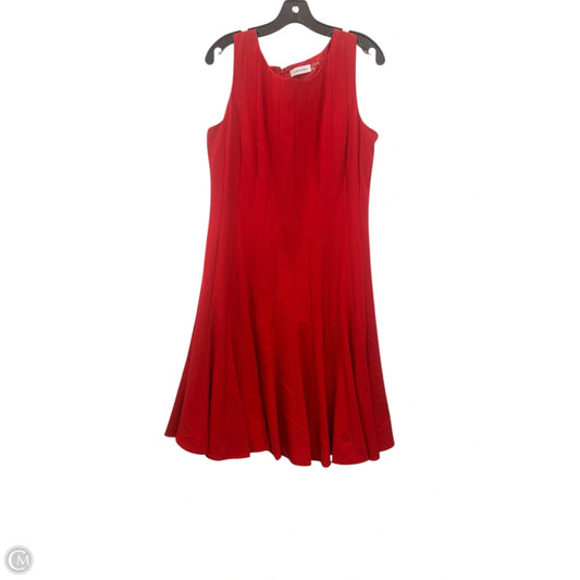 Dress Casual Midi By Calvin Klein In Red, Size: Xl