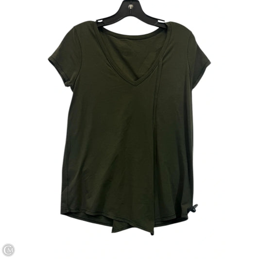 Athletic Top Short Sleeve By Lululemon In Green, Size: S