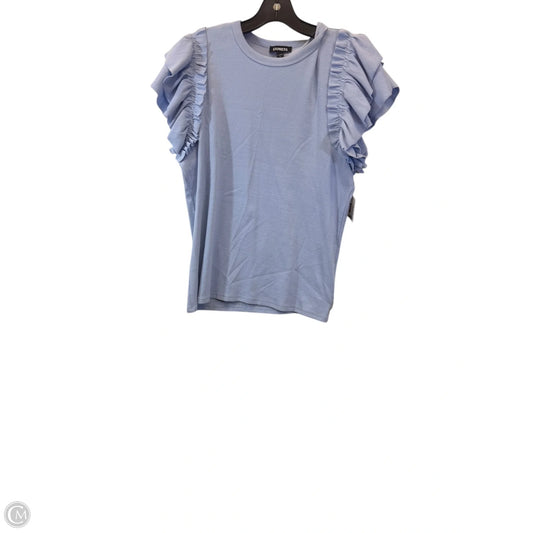 Top Short Sleeve By Express In Blue, Size: Xl