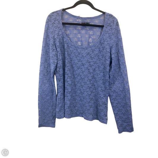 Top Long Sleeve By Maeve In Blue, Size: Xl