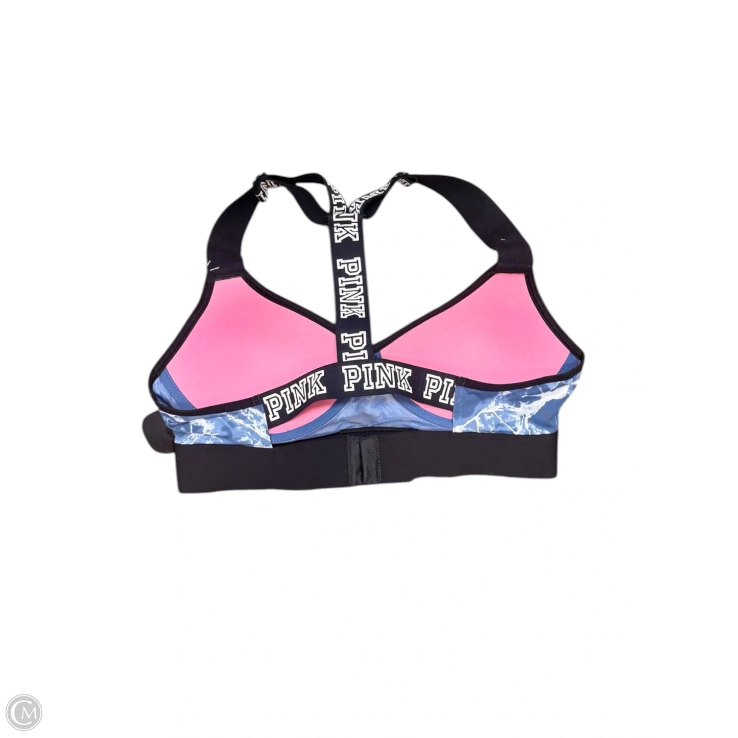 Athletic Bra By Pink In Blue & White, Size: S