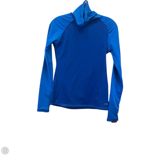Athletic Top Long Sleeve Collar By Champion In Blue, Size: Xs
