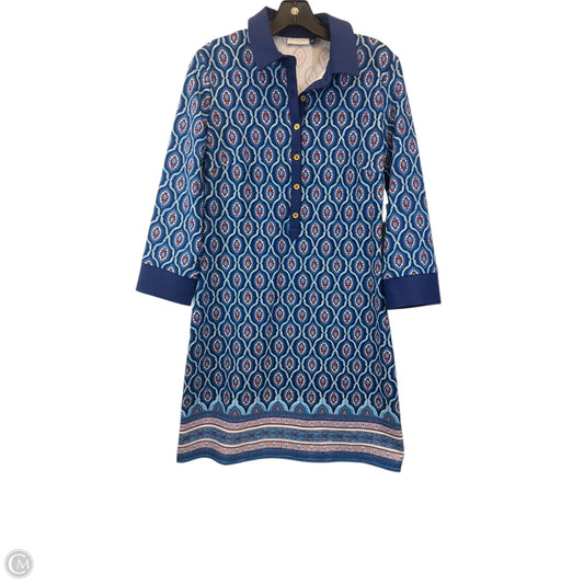 Dress Casual Midi By Cabana Life In Blue & Red, Size: S