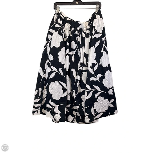 Skirt Designer By Kate Spade In Black & White, Size: Xl
