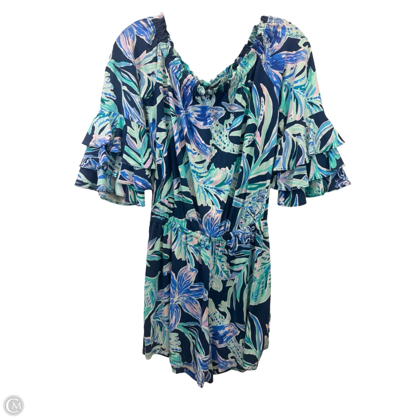 Romper Designer By Lilly Pulitzer In Blue & Green, Size: Xs