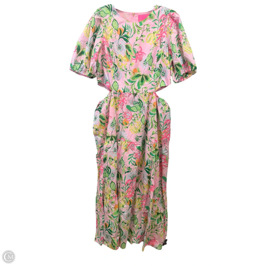 Dress Designer By Lilly Pulitzer In Green & Pink, Size: Xl
