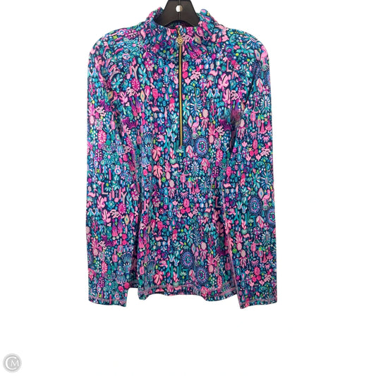 Top Long Sleeve Designer By Lilly Pulitzer In Blue & Purple, Size: Xl