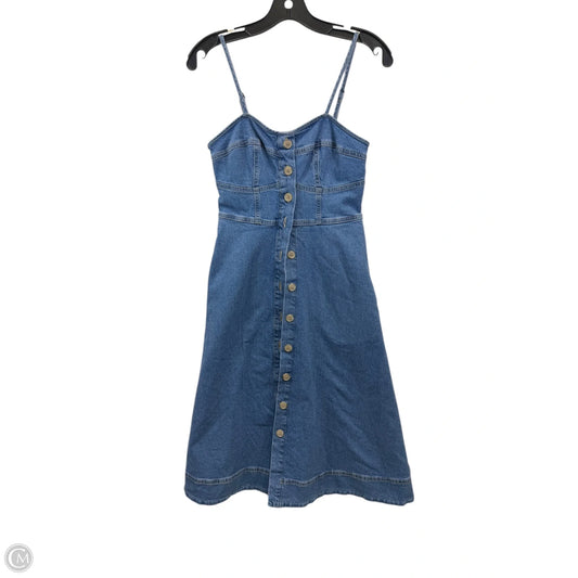 Dress Casual Midi By Universal Thread In Blue Denim, Size: Xs