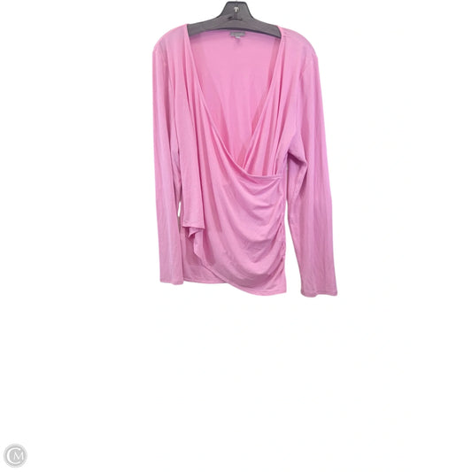 Athletic Top Long Sleeve Crewneck By Talbots In Pink, Size: Xl