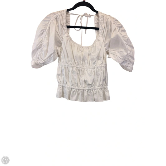 Top Short Sleeve Designer By Derek Lam In White, Size: S