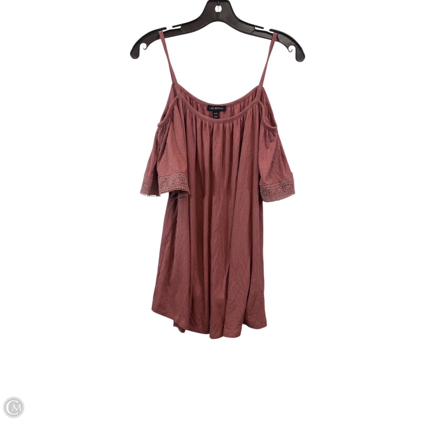 Top Short Sleeve By Lane Bryant In Mauve, Size: Xl