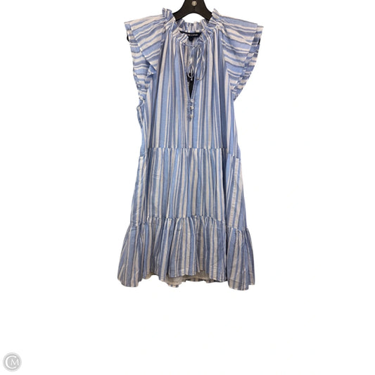 Dress Casual Midi By Veronica Beard In Blue & White, Size: L