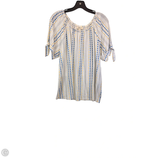 Top Short Sleeve By Style And Co Collection Women In Blue & Yellow, Size: Xl