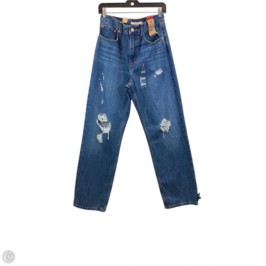 Jeans Straight By Levis In Blue Denim, Size: 8