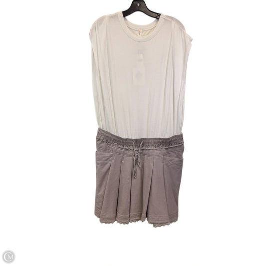 Dress Casual Midi By Daily Practice By Anthropologie In Grey & White, Size: L