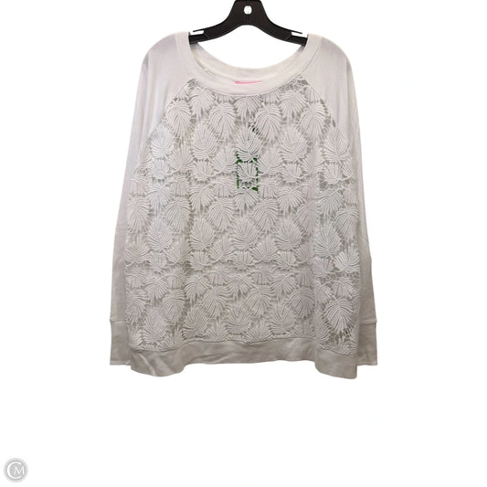 Top Long Sleeve Designer By Lilly Pulitzer In White, Size: Xl