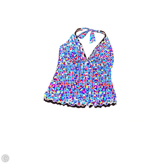 Swimsuit Top By Profile In Black & Blue, Size: Xl