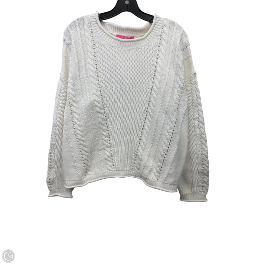 Sweater Designer By Lilly Pulitzer In White, Size: Xl