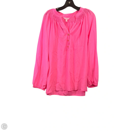 Top Long Sleeve Designer By Lilly Pulitzer In Pink, Size: L