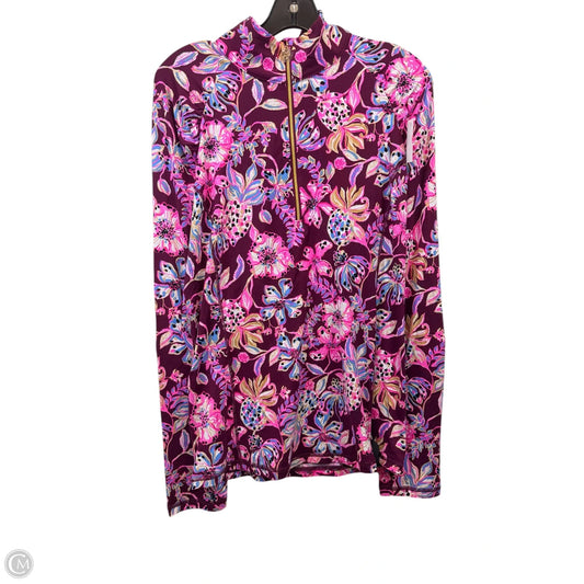 Top Long Sleeve Designer By Lilly Pulitzer In Pink & Purple, Size: Xl