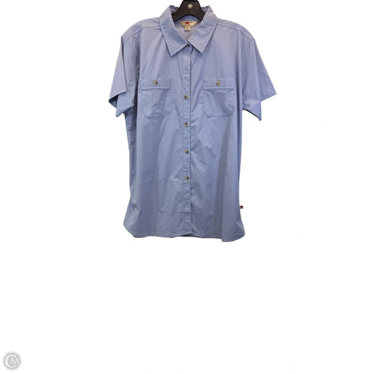 Top Short Sleeve By Dakota Grizzly In Blue, Size: Xl