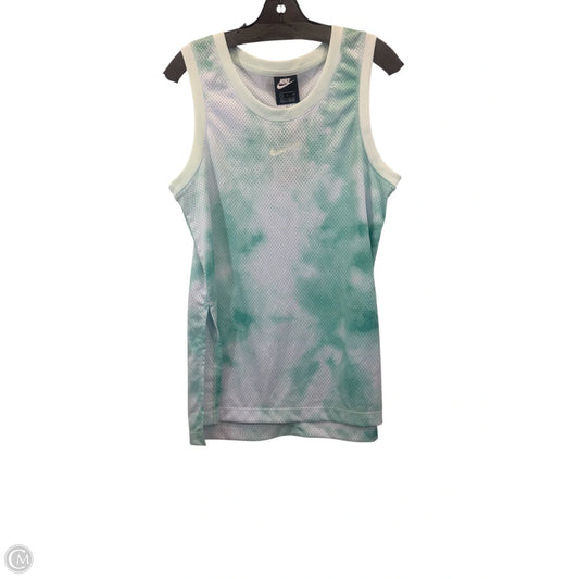 Athletic Tank Top By Nike In Blue & Green, Size: S