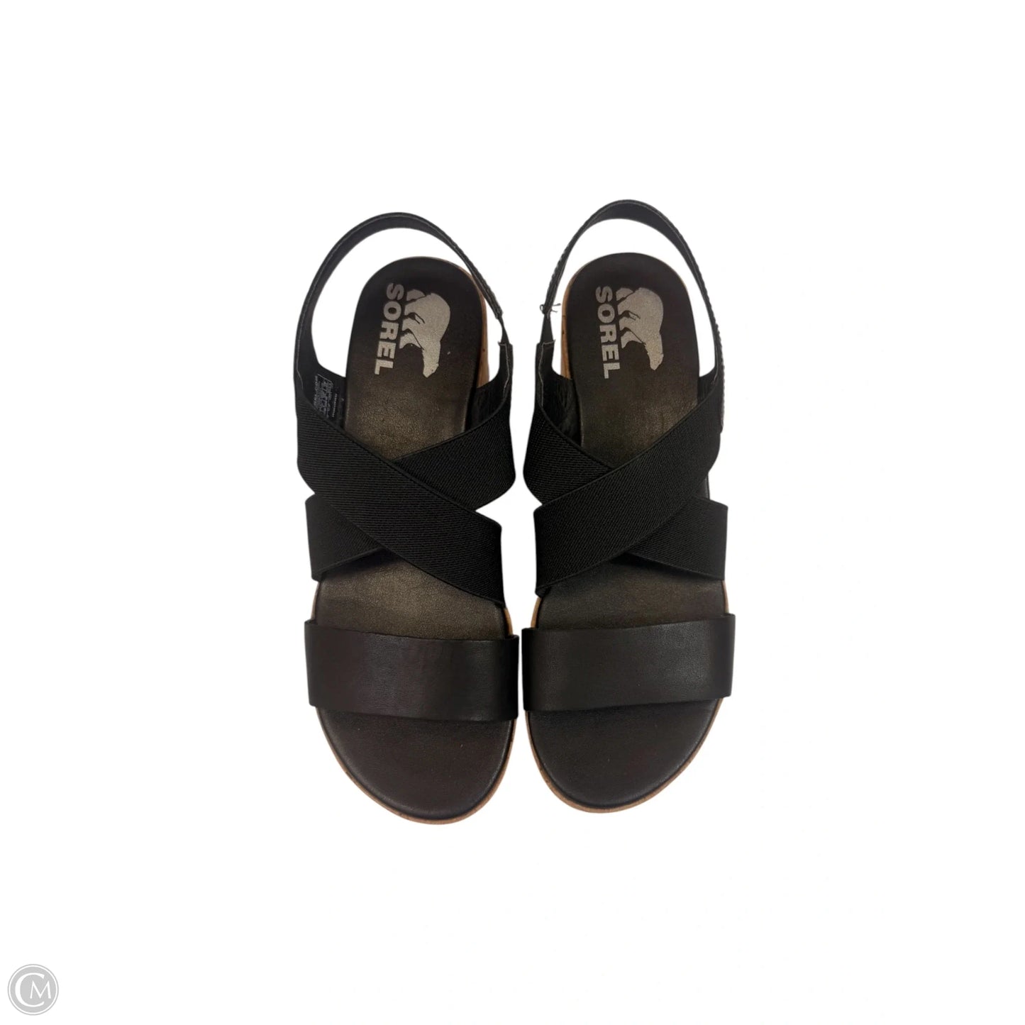 Sandals Heels Wedge By Sorel In Black, Size: 8
