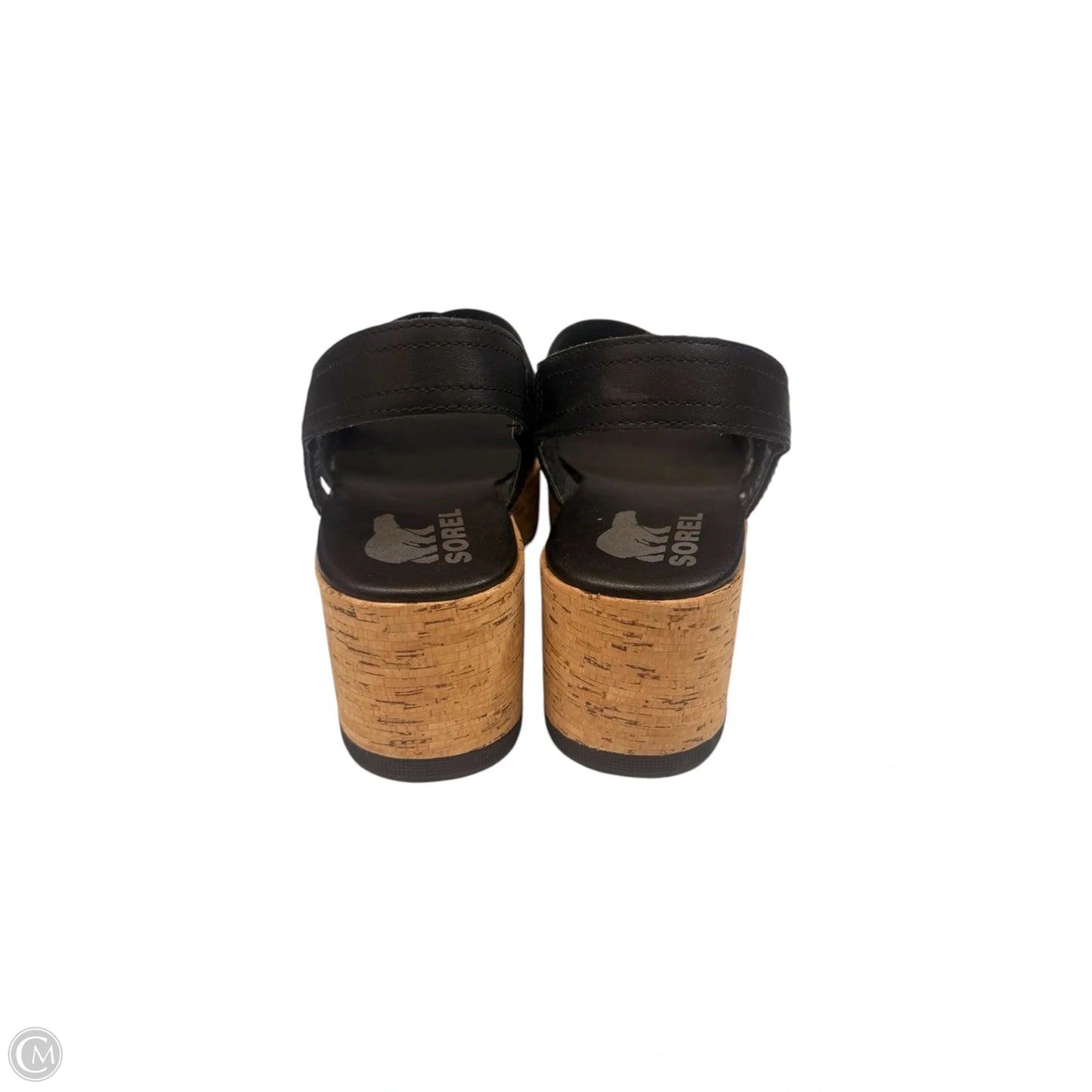 Sandals Heels Wedge By Sorel In Black, Size: 8