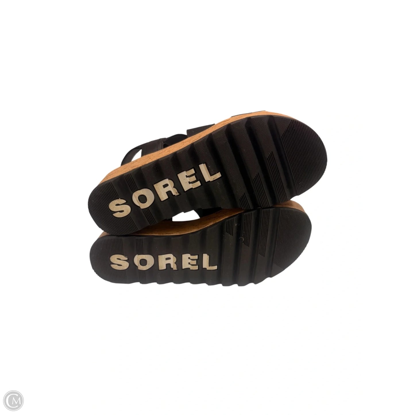 Sandals Heels Wedge By Sorel In Black, Size: 8