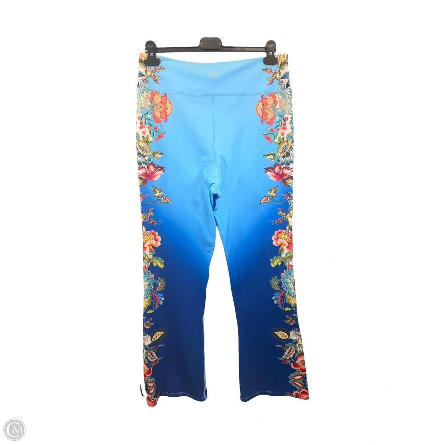 Athletic Pants By Johnny Was In Blue & Yellow, Size: Xxl