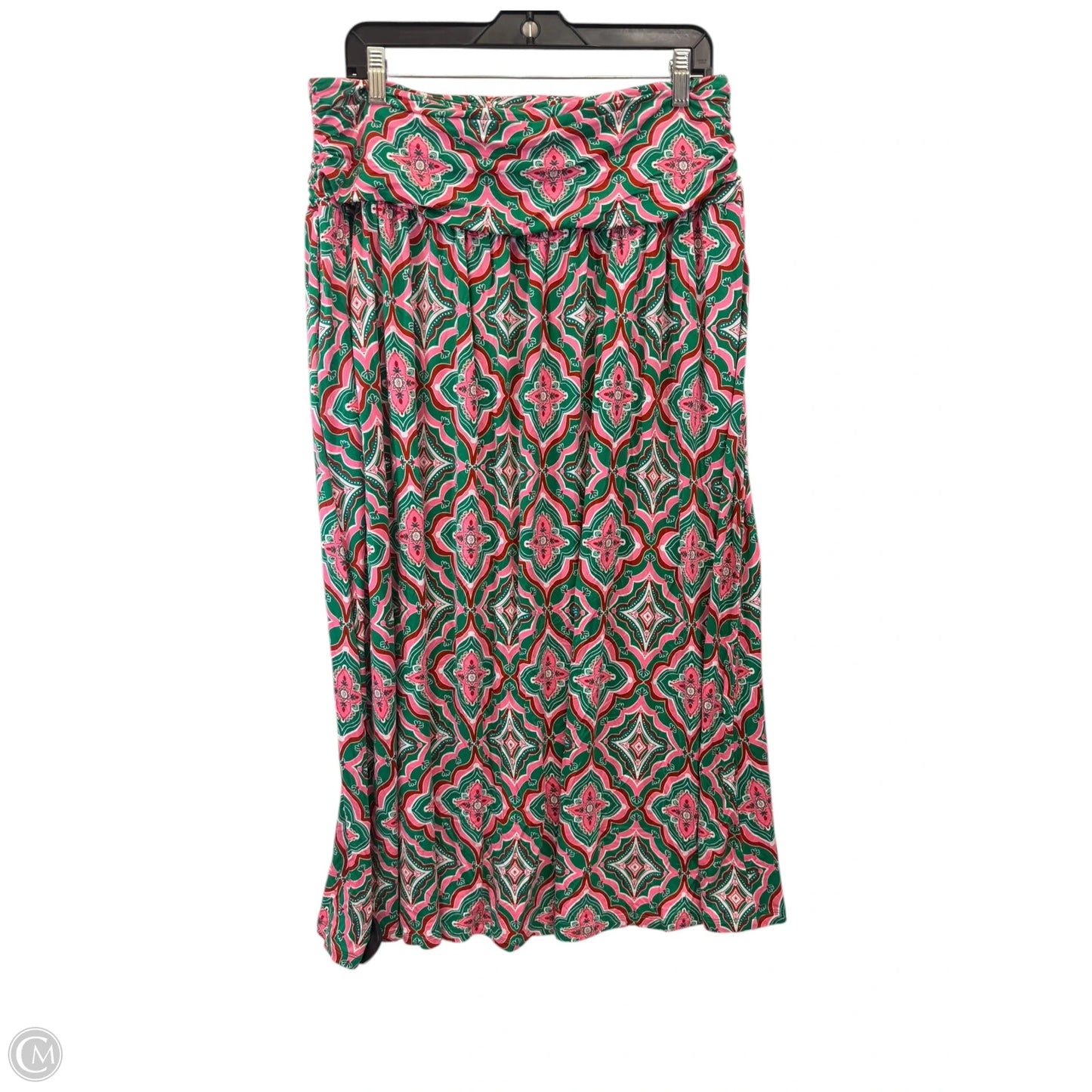 Skirt Maxi By Boden In Green & Pink, Size: Xl