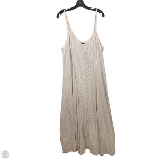 Dress Casual Maxi By Torrid In Tan & White, Size: 1x