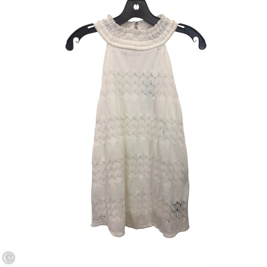 Top Sleeveless By Cable And Gauge In Cream, Size: L
