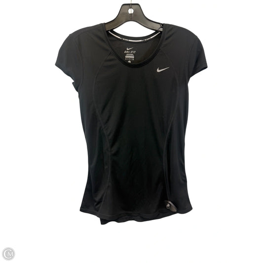 Athletic Top Short Sleeve By Nike In Black, Size: S