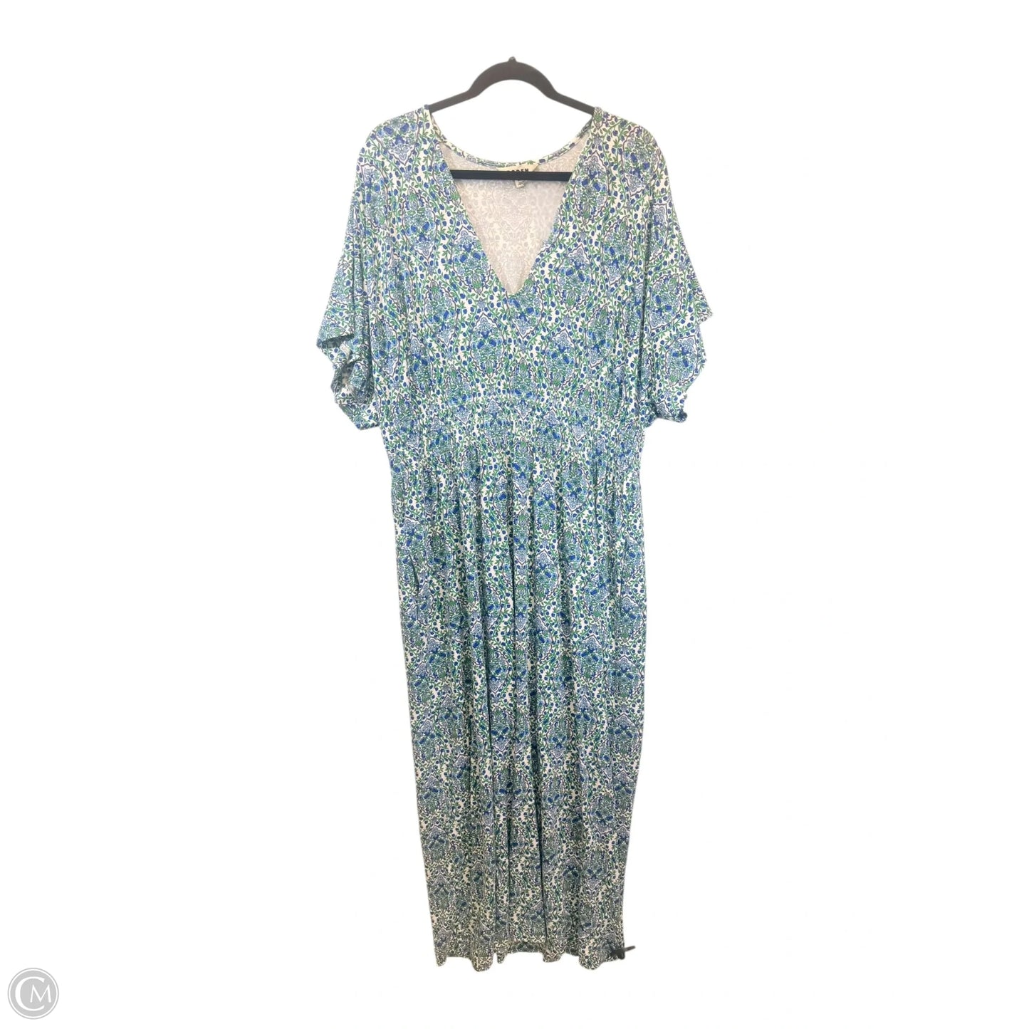 Dress Casual Maxi By Boden In Blue & Green, Size: Xl