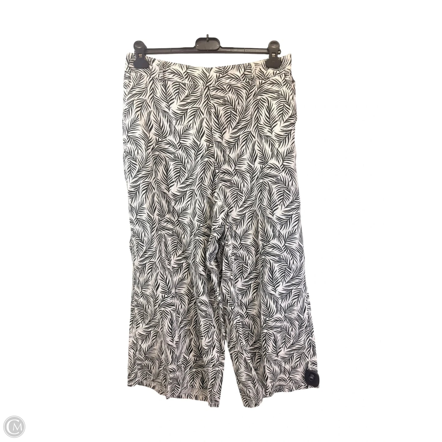 Pants Linen By Tahari In Black & White, Size: Xl
