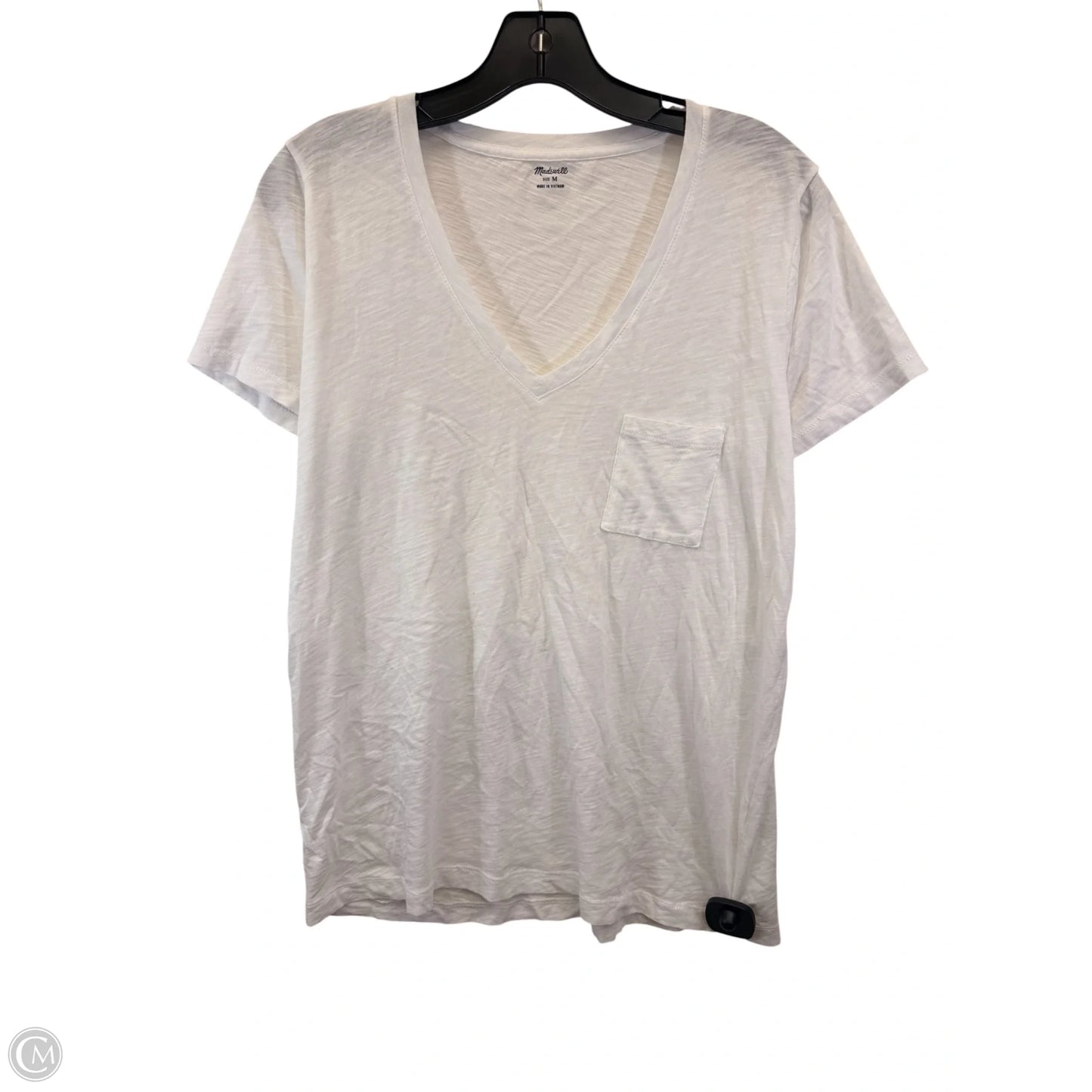 Top Short Sleeve Basic By Madewell In White, Size: M