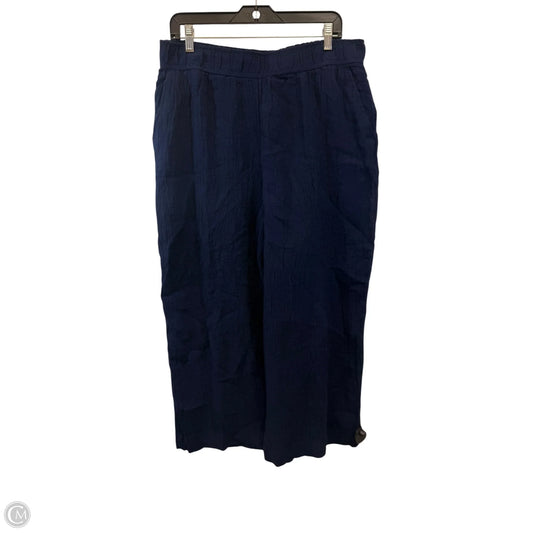 Pants Linen By Tahari In Navy, Size: Xl