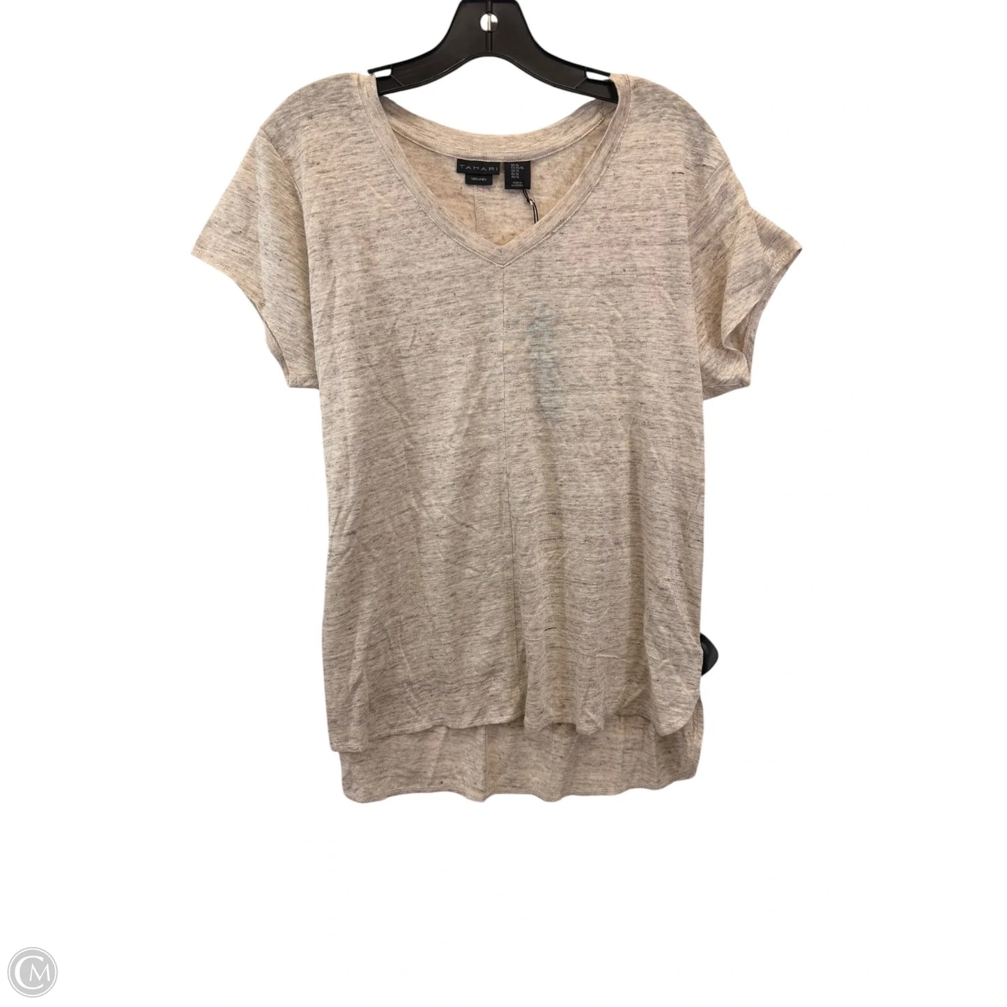 Top Short Sleeve Basic By Tahari In Beige, Size: Xl