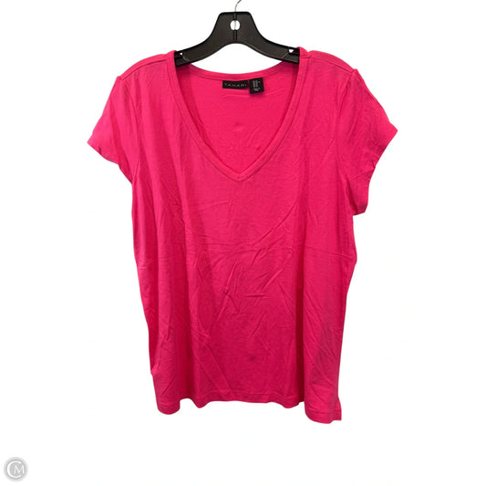 Top Short Sleeve Basic By Tahari In Pink, Size: Xl