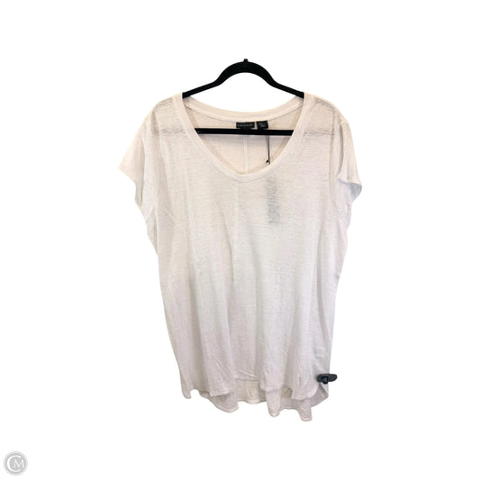 Top Short Sleeve Basic By Tahari In White, Size: Xl