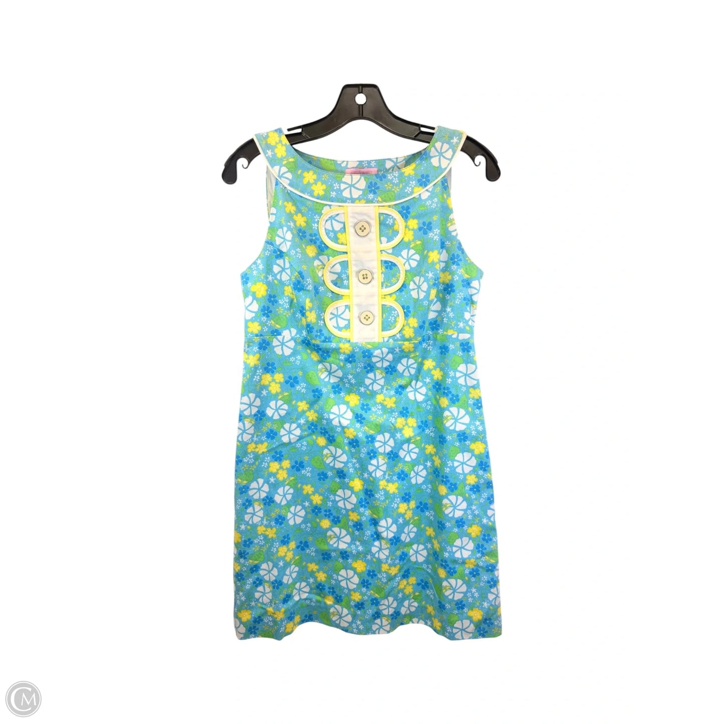 Dress Designer By Lilly Pulitzer In Blue & Yellow, Size: S