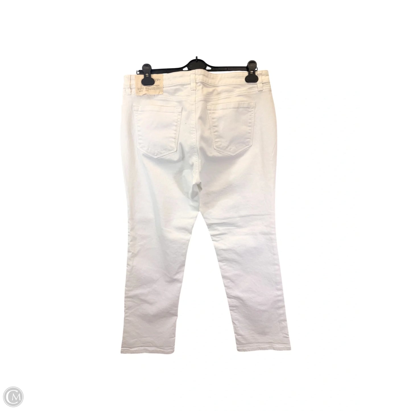 Jeans Straight By Loft In White, Size: 12p